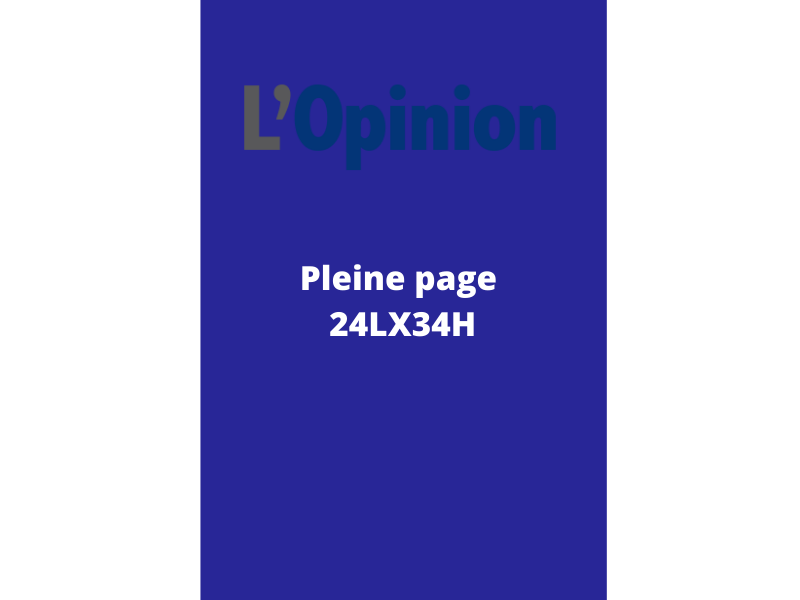 Annonces Administratives et Légales en pleine page journal L'Opinion